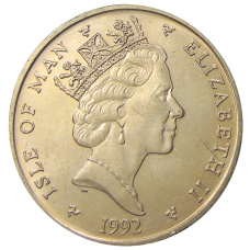 Монета 5 фунтов 1992 года Остров Мэн (реверс)