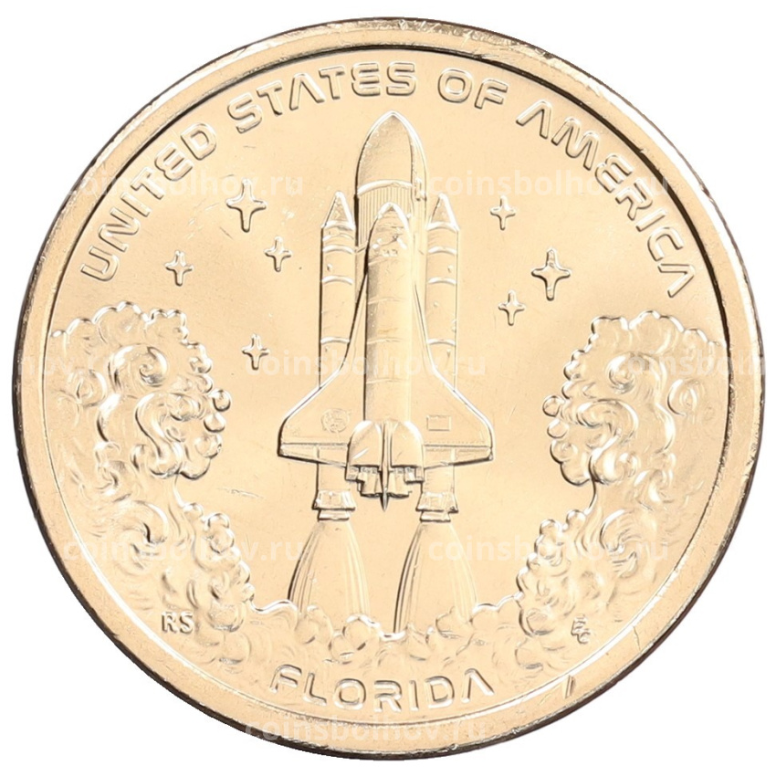 Монета 1 доллар 2025 года D США «Американские инновации — Флорида (Мыс Канаверал)»