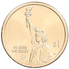 Монета 1 доллар 2025 года D США «Американские инновации — Флорида (Мыс Канаверал)» (реверс)