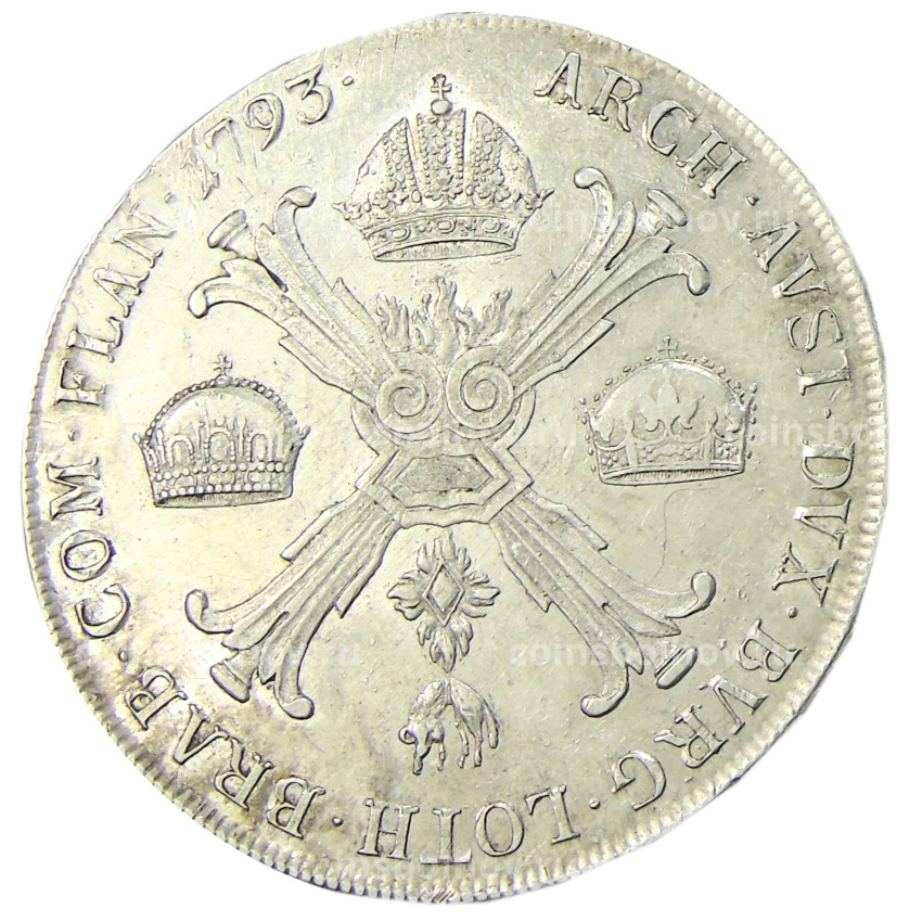 Монета 1 кроненталер 1793 года A Австрийские Нидерланды (вид 2)