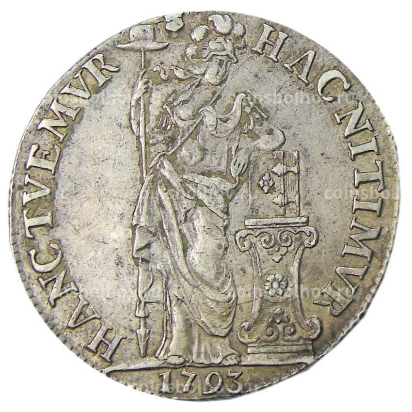 Монета 3 гульдена 1793 года Голландия