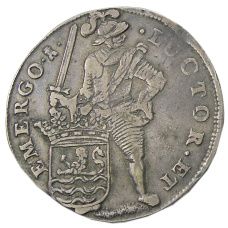 Монета 2 дальдера 1687 года Голландия — Провинция Зеландия (аверс)