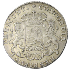 Монета 1/2 дукатона 1770 года Голландия — Западная Фрисландия (реверс)