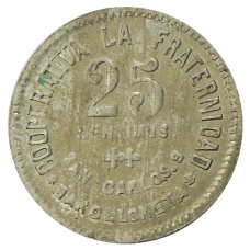 Монета 25 сентимо 1923 года Испания — Барселона (реверс)