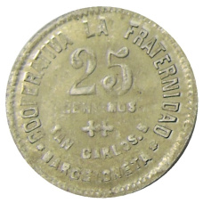 Монета 25 сентимо 1923 года Испания — Барселона (реверс)