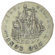 Монета 6 стуверов 1754 года Голландия — Западная Фрисландия (аверс)