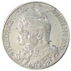 Монета 2 марки 1901 года Германия (Пруссия) «200 лет Пруссии» (аверс)