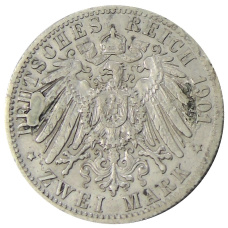 Монета 2 марки 1901 года Германия (Пруссия) «200 лет Пруссии» (реверс)