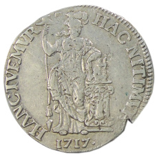 Монета 1 гульден 1717 года Голландия (аверс)
