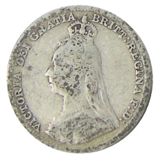 Монета 3 пенса 1892 года Великобритания (реверс)