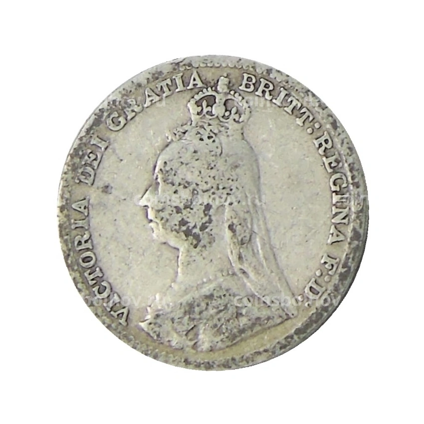 Монета 3 пенса 1892 года Великобритания (вид 2)