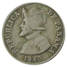Монета 2 1/2 сентесимо 1940 года Панама (аверс)