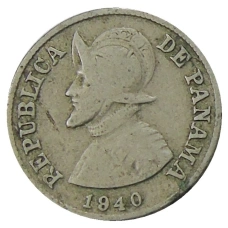 Монета 2 1/2 сентесимо 1940 года Панама (аверс)
