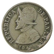 Монета 2 1/2 сентесимо 1940 года Панама (аверс)