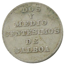 Монета 2 1/2 сентесимо 1940 года Панама (реверс)