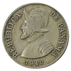 Монета 2 1/2 сентесимо 1940 года Панама (аверс)