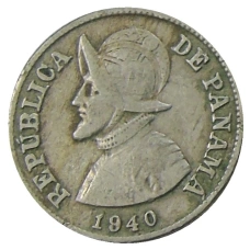 Монета 2 1/2 сентесимо 1940 года Панама (аверс)