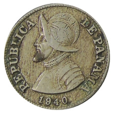 Монета 2 1/2 сентесимо 1940 года Панама (аверс)
