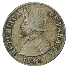 Монета 2 1/2 сентесимо 1940 года Панама (аверс)