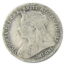 Монета 3 пенса 1899 года Великобритания (реверс)