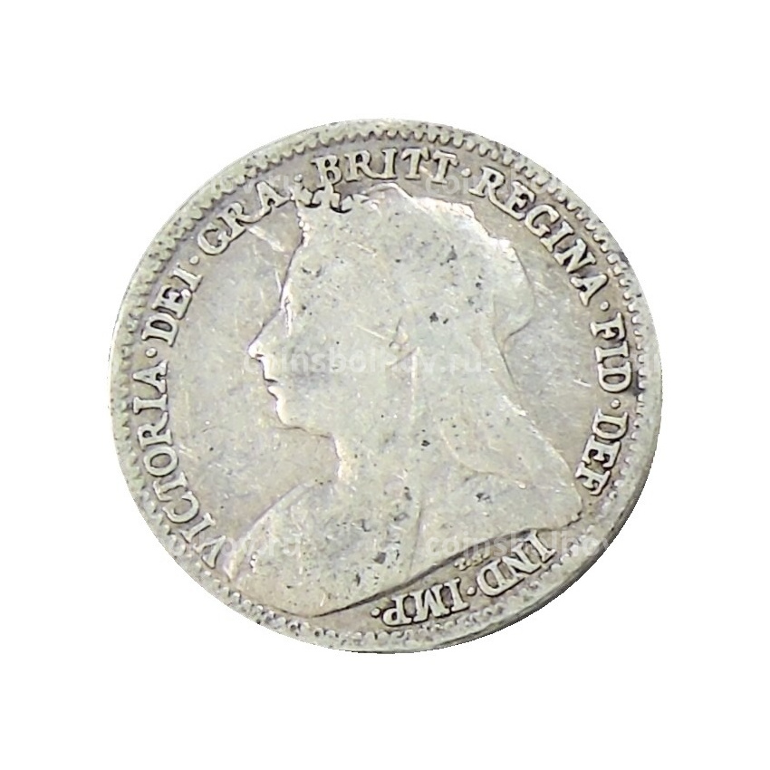 Монета 3 пенса 1896 года Великобритания (вид 2)