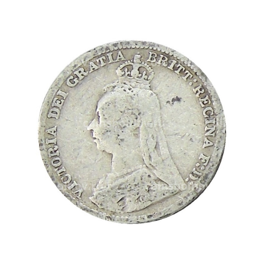 Монета 3 пенса 1892 года Великобритания (вид 2)