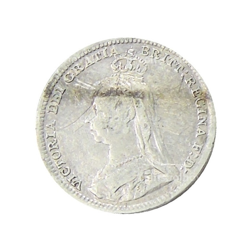 Монета 3 пенса 1891 года Великобритания (вид 2)