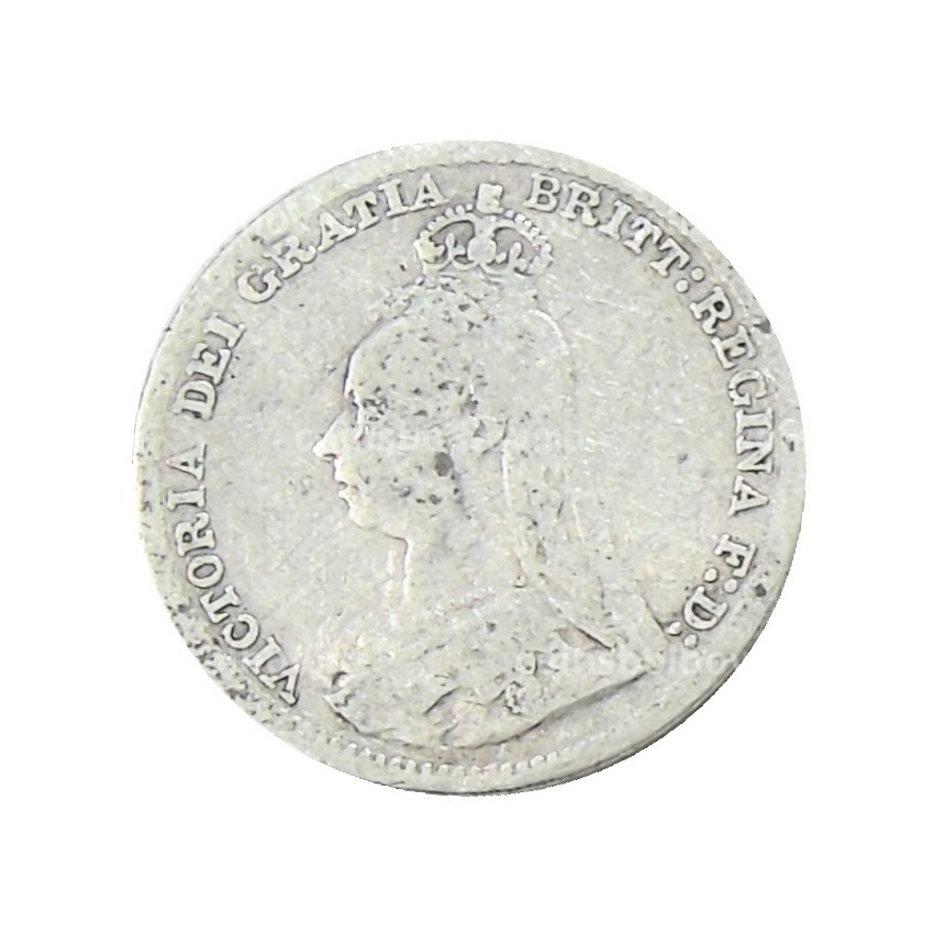 Монета 3 пенса 1891 года Великобритания (вид 2)