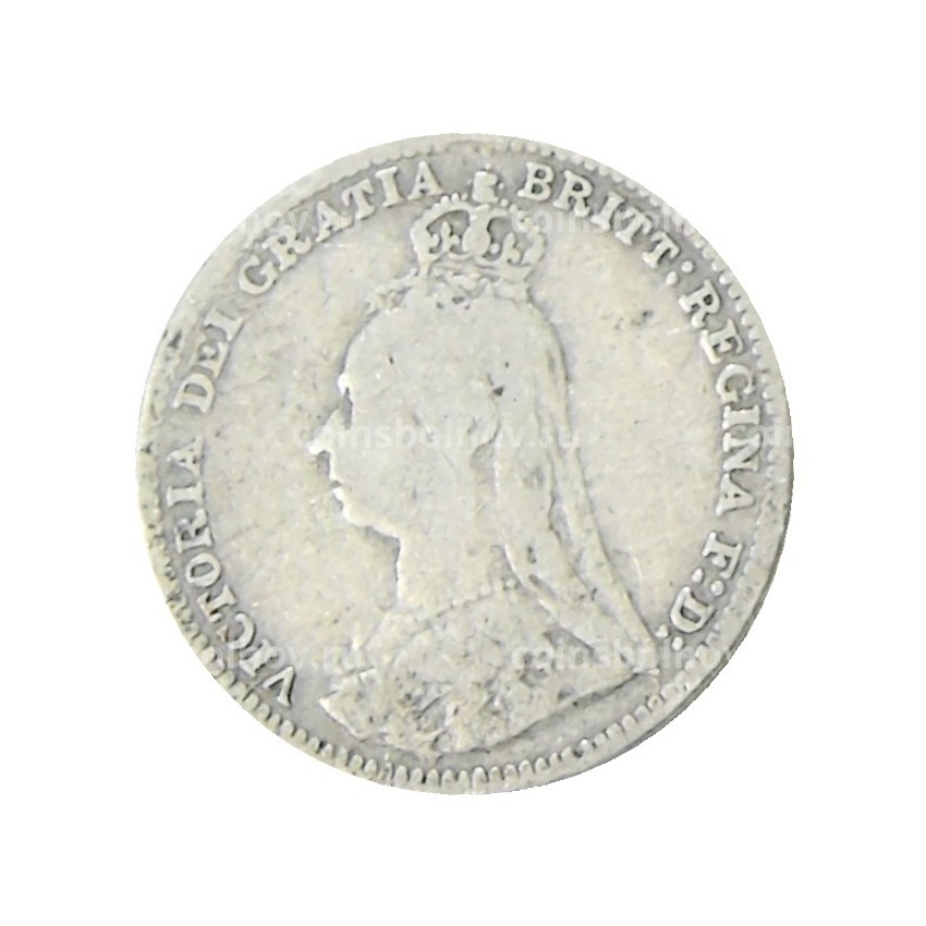 Монета 3 пенса 1890 года Великобритания (вид 2)
