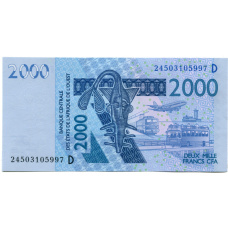 Банкнота 2000 франков 2003 (2024) года Западная Африка (D-Мали)