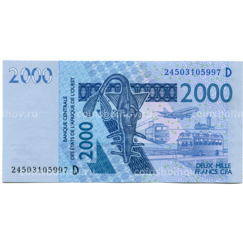 Банкнота 2000 франков 2003 (2024) года Западная Африка (D-Мали)