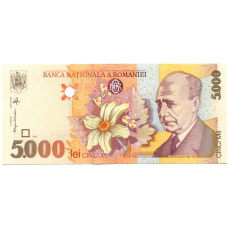 Банкнота 5000 лей 1998 года Румыния