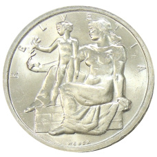 Монета 5 франков 1948 года «100 лет Швейцарской коституции» (аверс)