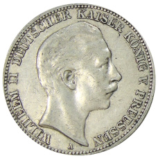 Монета 3 марки 1910 года А Германия (Пруссия) (аверс)