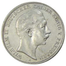Монета 3 марки 1910 года А Германия (Пруссия) (аверс)