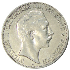Монета 3 марки 1910 года А Германия (Пруссия) (аверс)