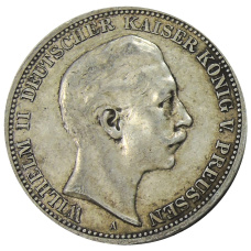 Монета 3 марки 1908 года А Германия (Пруссия) (аверс)