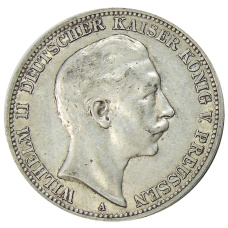 Монета 3 марки 1909 года А Германия (Пруссия) (аверс)