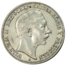 Монета 3 марки 1909 года А Германия (Пруссия) (аверс)