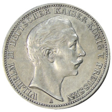 Монета 3 марки 1909 года А Германия (Пруссия) (аверс)