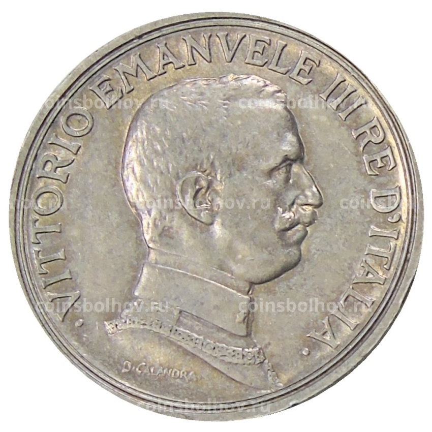 Монета 2 лиры 1914 года Италия (вид 2)