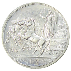 Монета 2 лиры 1916 года Италия (аверс)