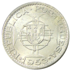 Монета 10 эскудо 1953 года Кабо-Верде (Португальская колония) (аверс)