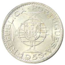 Монета 10 эскудо 1953 года Кабо-Верде (Португальская колония) (аверс)