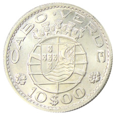 Монета 10 эскудо 1953 года Кабо-Верде (Португальская колония) (реверс)