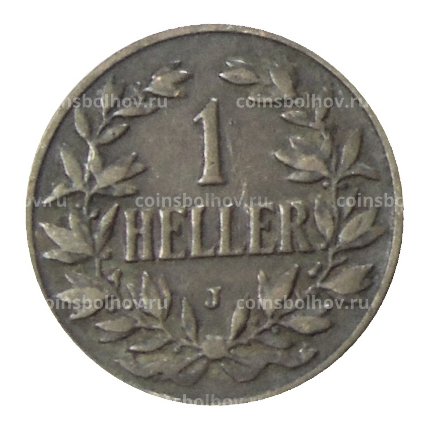 Монета 1 геллер 1905 года J Германская Восточная Африка (вид 2)