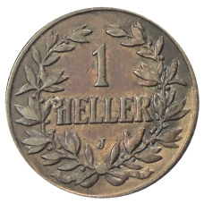 Монета 1 геллер 1907 года J Германская Восточная Африка (реверс)