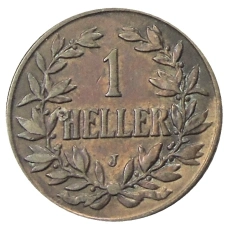 Монета 1 геллер 1907 года J Германская Восточная Африка (реверс)