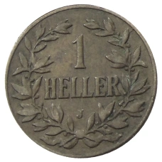 Монета 1 геллер 1908 года J Германская Восточная Африка (реверс)