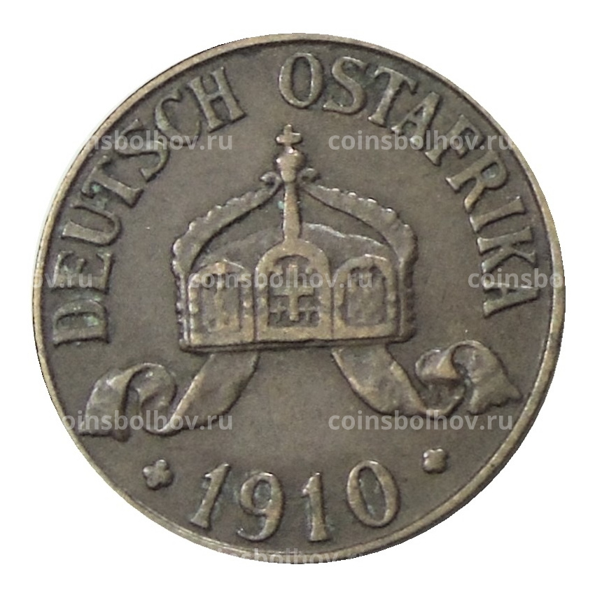 Монета 1 геллер 1910 года J Германская Восточная Африка